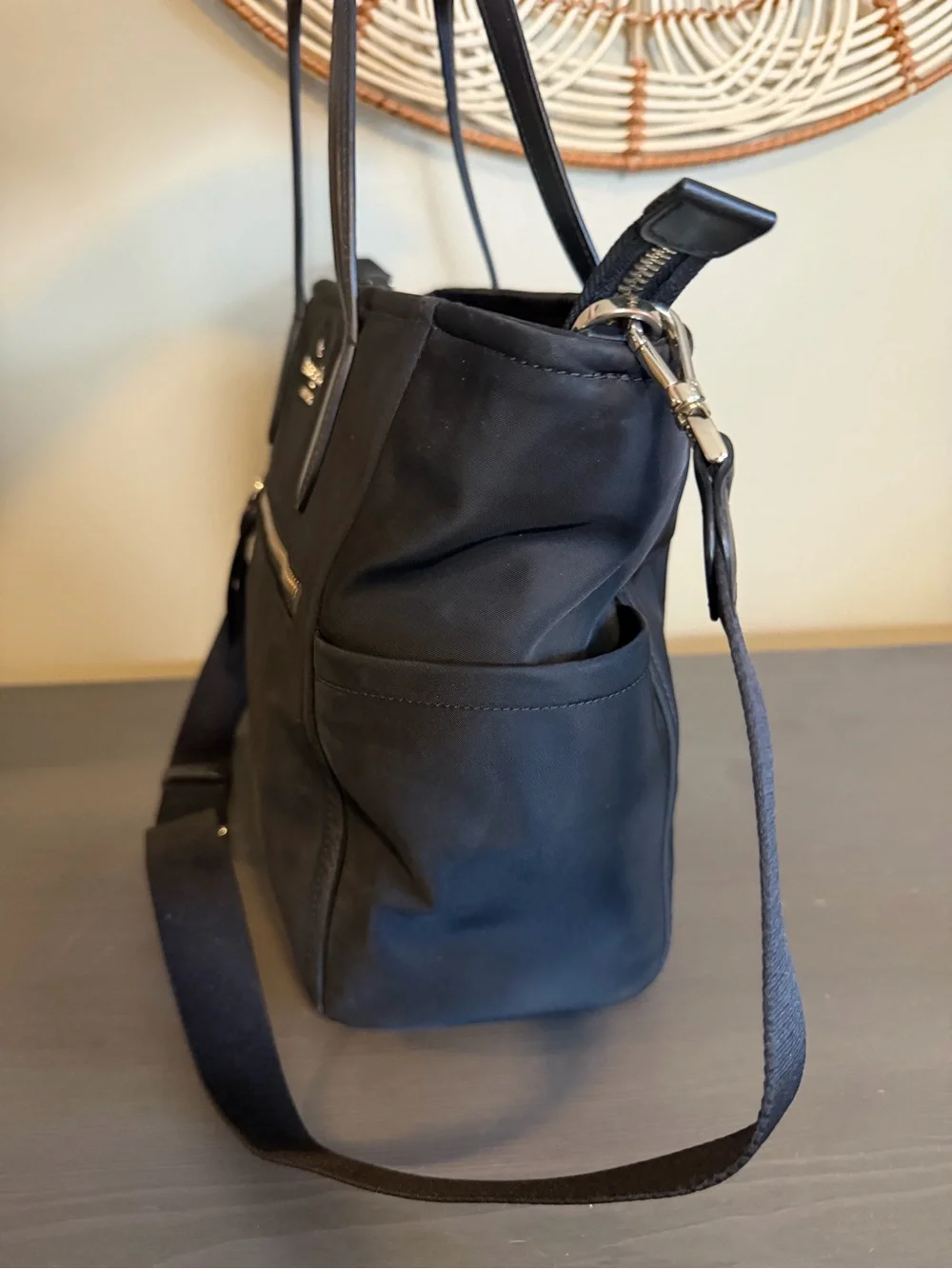kate spade Black Nylon Chelsea Satchel with Gold Hardware